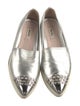 Miu Miu Leather Crystal Embellishments Flats