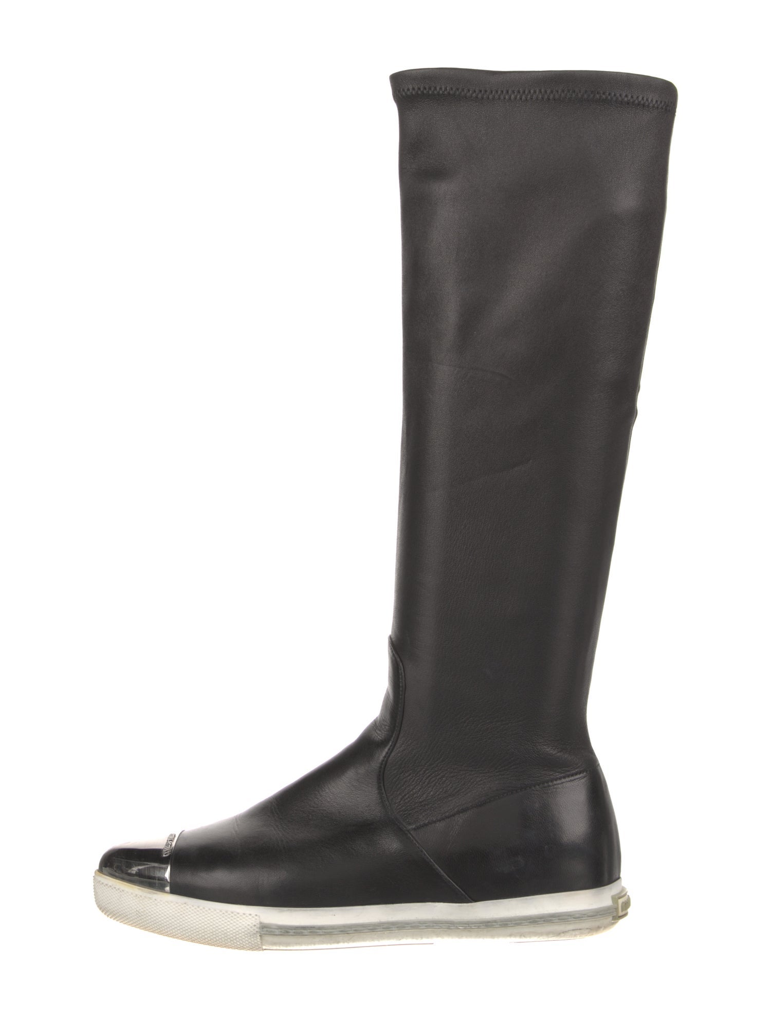 Miu Miu Leather Riding Boots