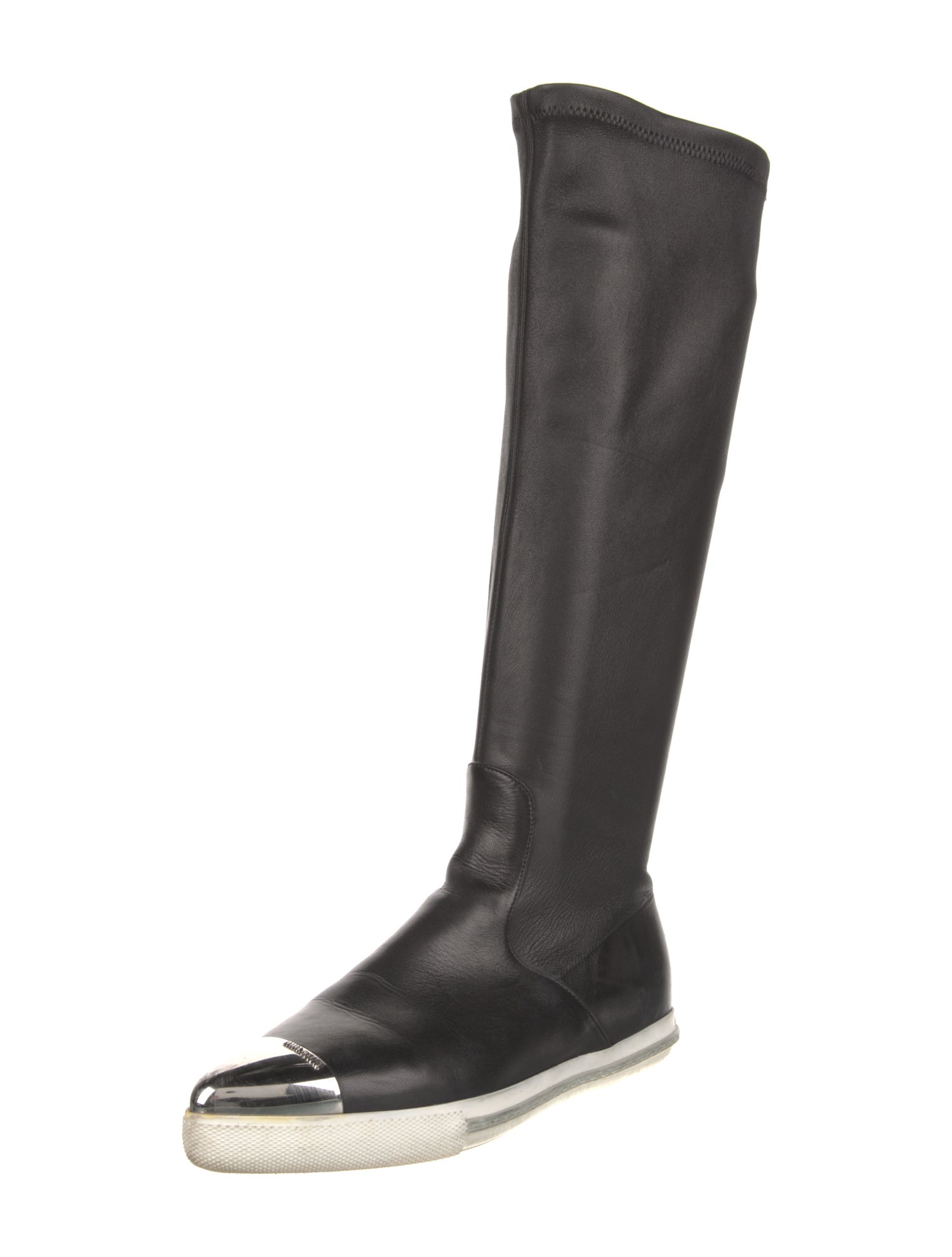 Miu Miu Leather Riding Boots