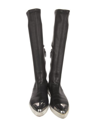 Miu Miu Leather Riding Boots