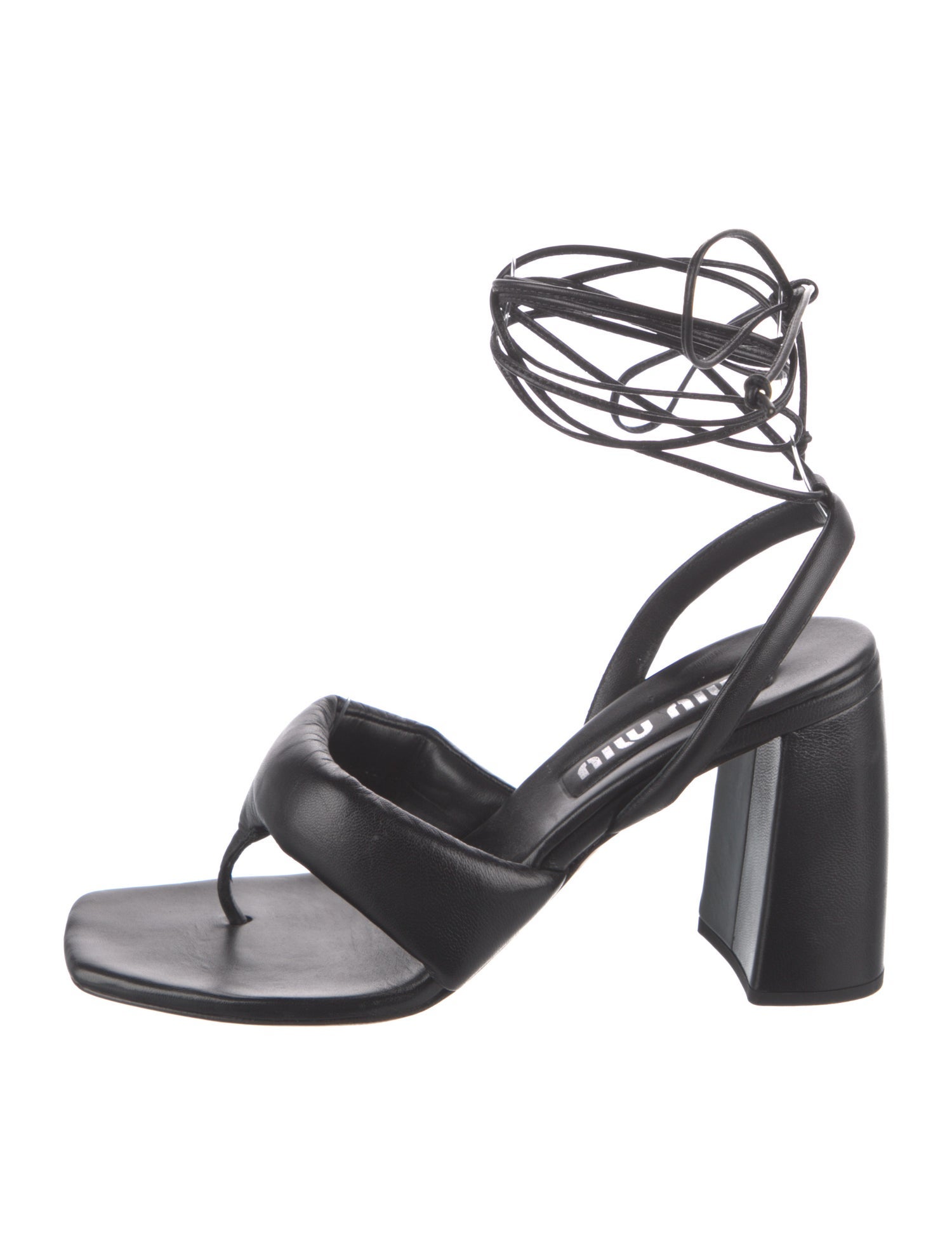 Miu Miu Leather Gladiator Sandals