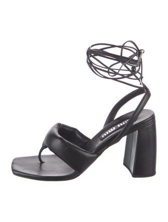 Miu Miu Leather Gladiator Sandals