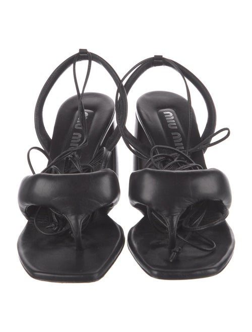 Miu Miu Leather Gladiator Sandals