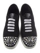 Miu Miu Canvas Crystal Embellishments Sneakers