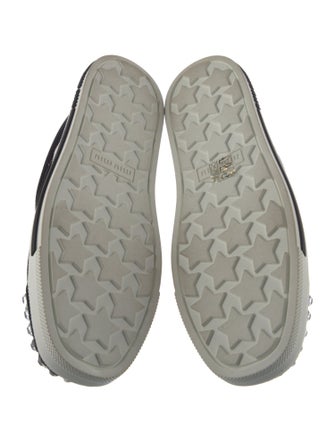 Miu Miu Canvas Crystal Embellishments Sneakers
