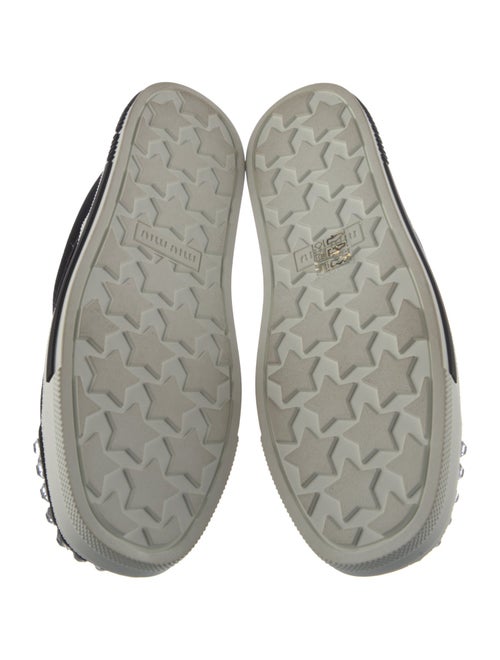Miu Miu Canvas Crystal Embellishments Sneakers