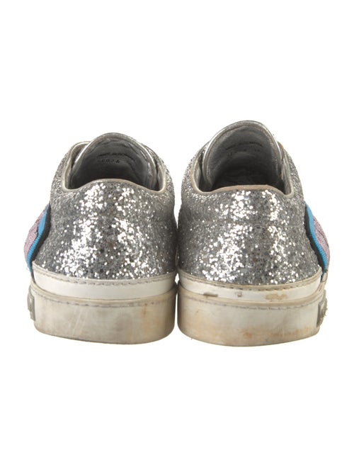 Miu Miu Glitter Colorblock Pattern Sneakers