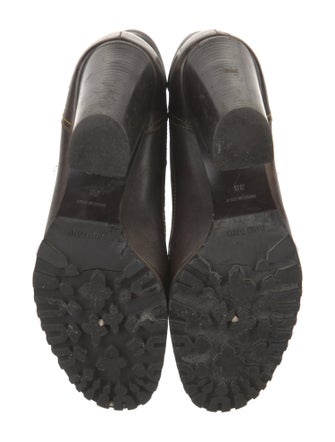 Miu Miu Leather Lace-Up Boots