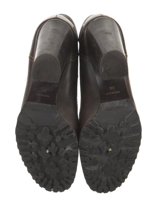 Miu Miu Leather Lace-Up Boots