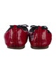 Miu Miu Patent Leather Bow Accents Ballet Flats