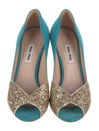 Miu Miu Suede Printed Pumps