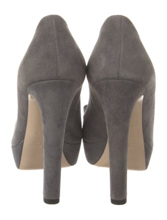 Miu Miu Suede Bow Accents Pumps