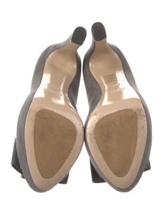Miu Miu Suede Bow Accents Pumps