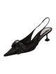Miu Miu Satin Bow Accents Slingback Pumps