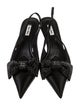 Miu Miu Satin Bow Accents Slingback Pumps