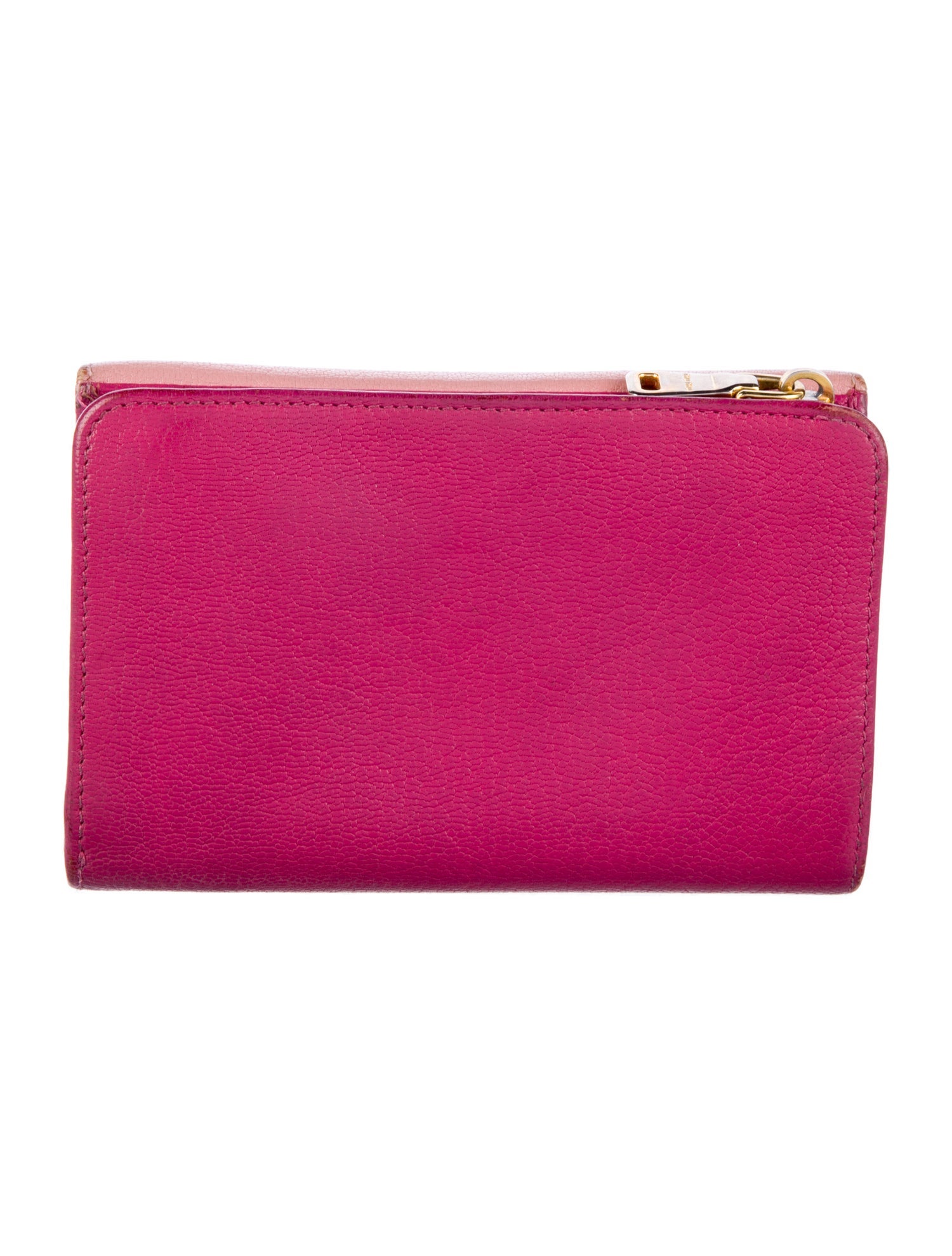 Miu Miu Leather Colorblock Pattern Wallet