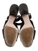 Miu Miu Suede Glitter Accents Sandals