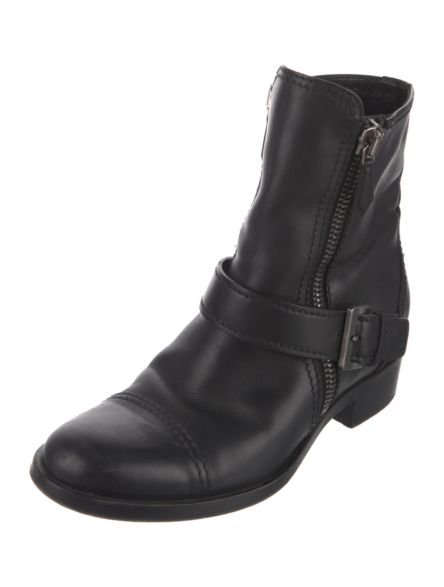 Miu Miu Leather Moto Boots