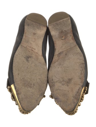 Miu Miu Leather Colorblock Pattern Ballet Flats