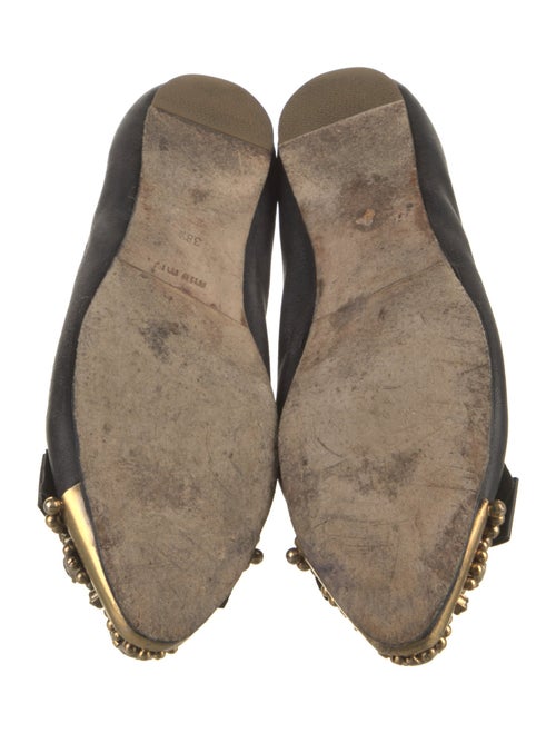 Miu Miu Leather Colorblock Pattern Ballet Flats