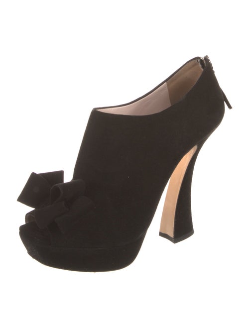 Miu Miu Suede Bow Accents Pumps