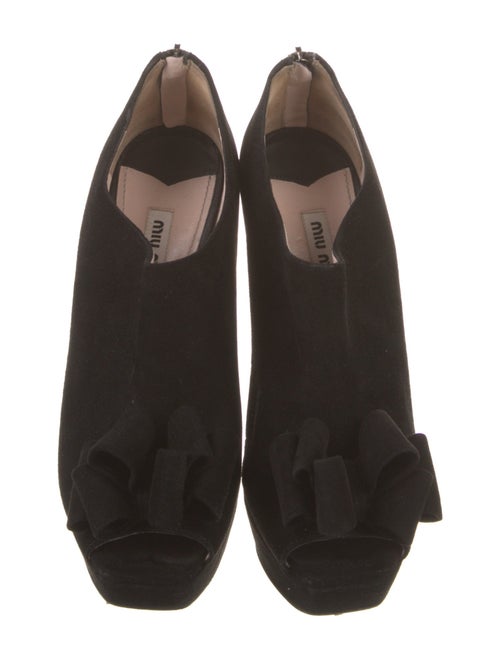 Miu Miu Suede Bow Accents Pumps
