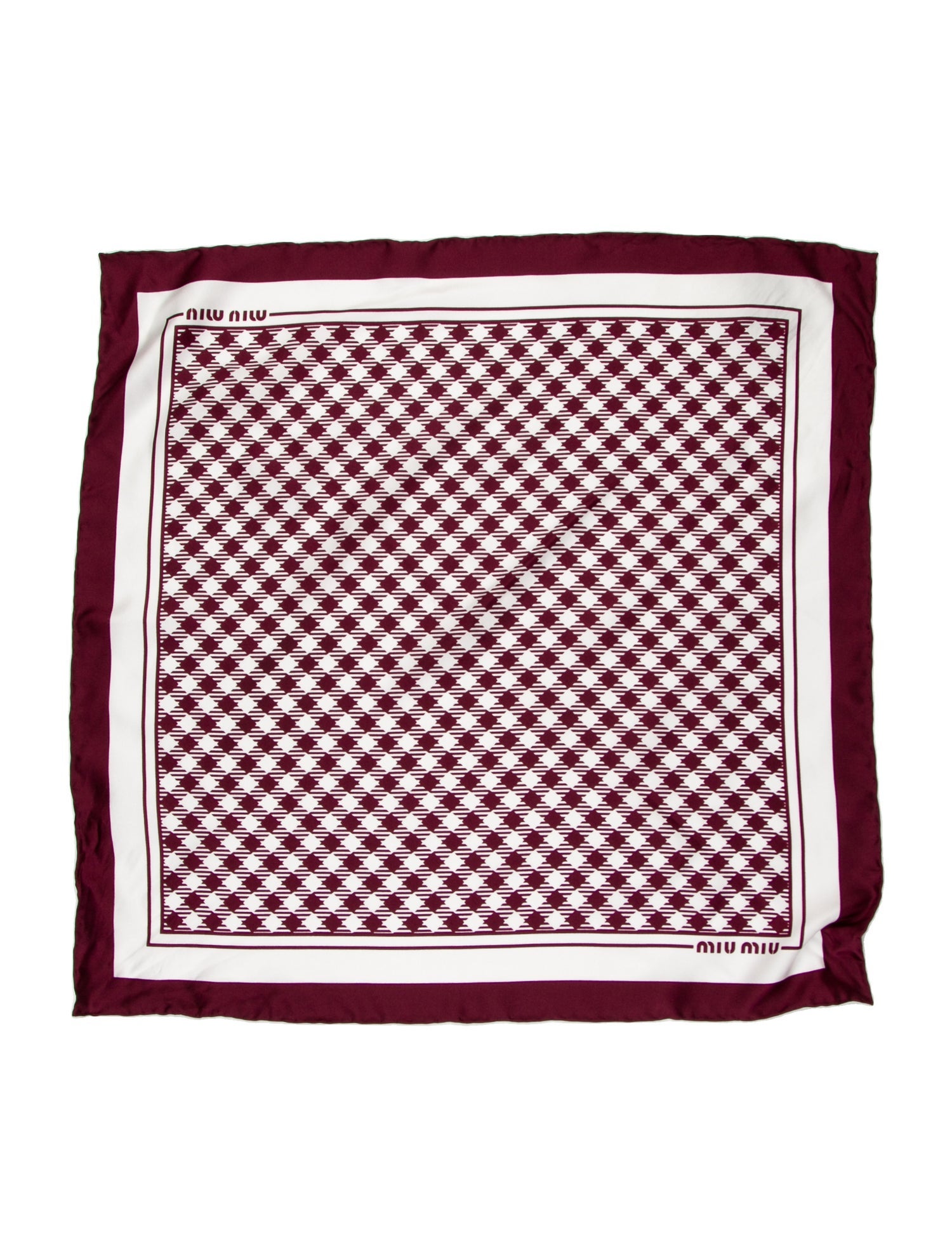 Miu Miu Silk Printed Scarf