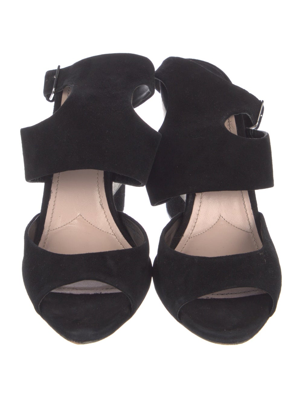 Miu Miu Suede Espadrilles Black Colorblock Patter… - image 3
