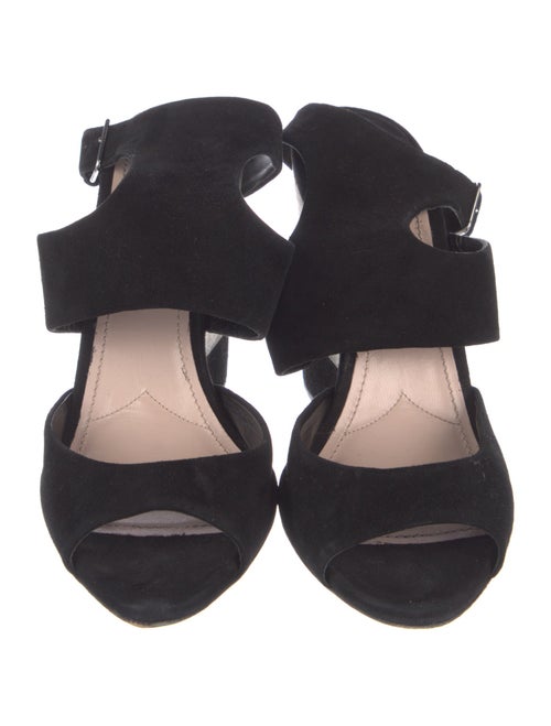 Miu Miu Suede Colorblock Pattern Espadrilles