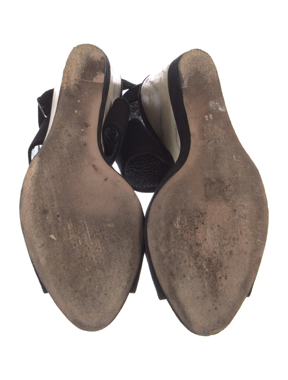 Miu Miu Suede Espadrilles Black Colorblock Patter… - image 5