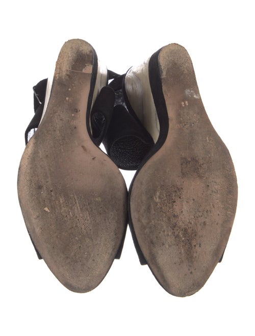 Miu Miu Suede Colorblock Pattern Espadrilles