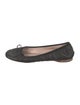 Miu Miu Leather Bow Accents Ballet Flats