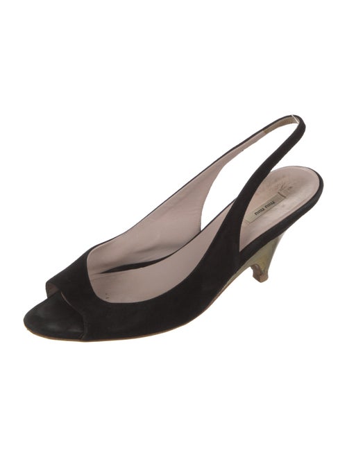 Miu Miu Suede Slingback Sandals