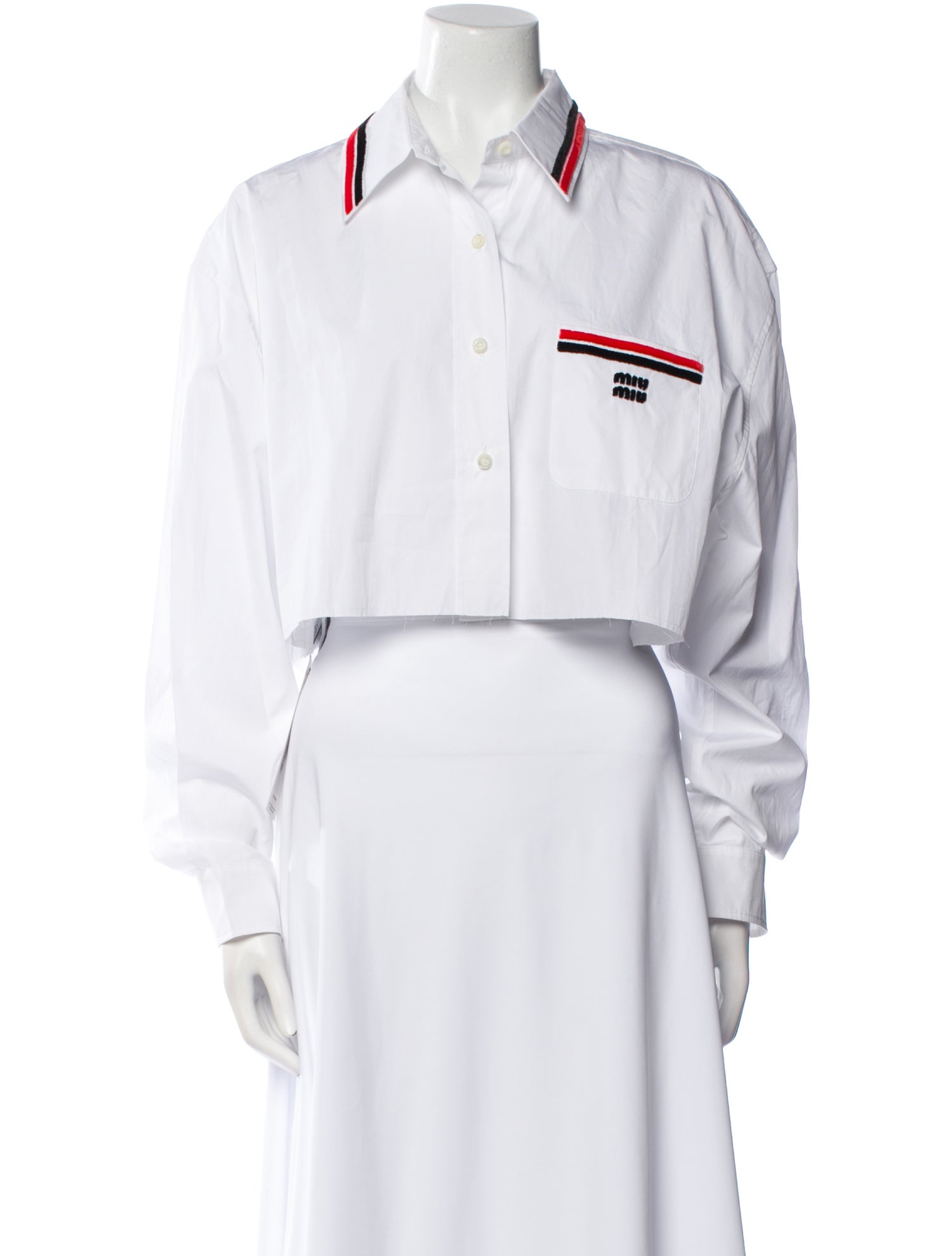 Miu Miu 2022 Long Sleeve Crop Top