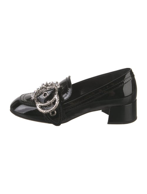 Miu Miu Patent Leather Crystal Embellishments Pumps
