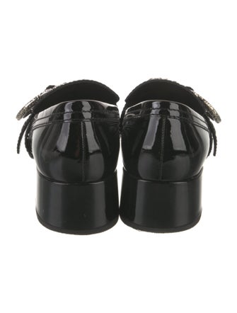 Miu Miu Patent Leather Crystal Embellishments Pumps