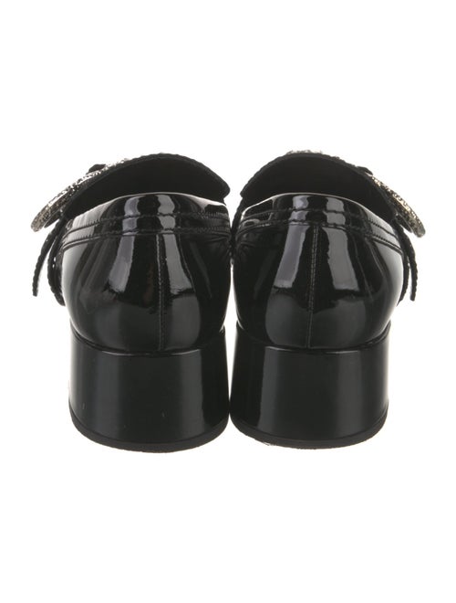 Miu Miu Patent Leather Crystal Embellishments Pumps