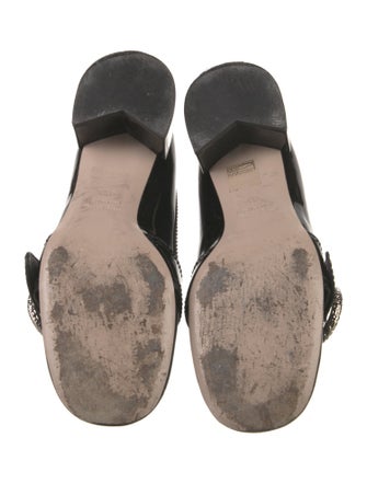 Miu Miu Patent Leather Crystal Embellishments Pumps