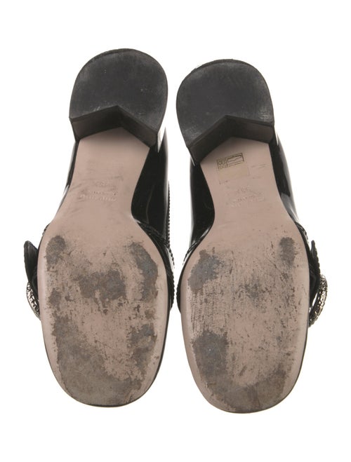Miu Miu Patent Leather Crystal Embellishments Pumps
