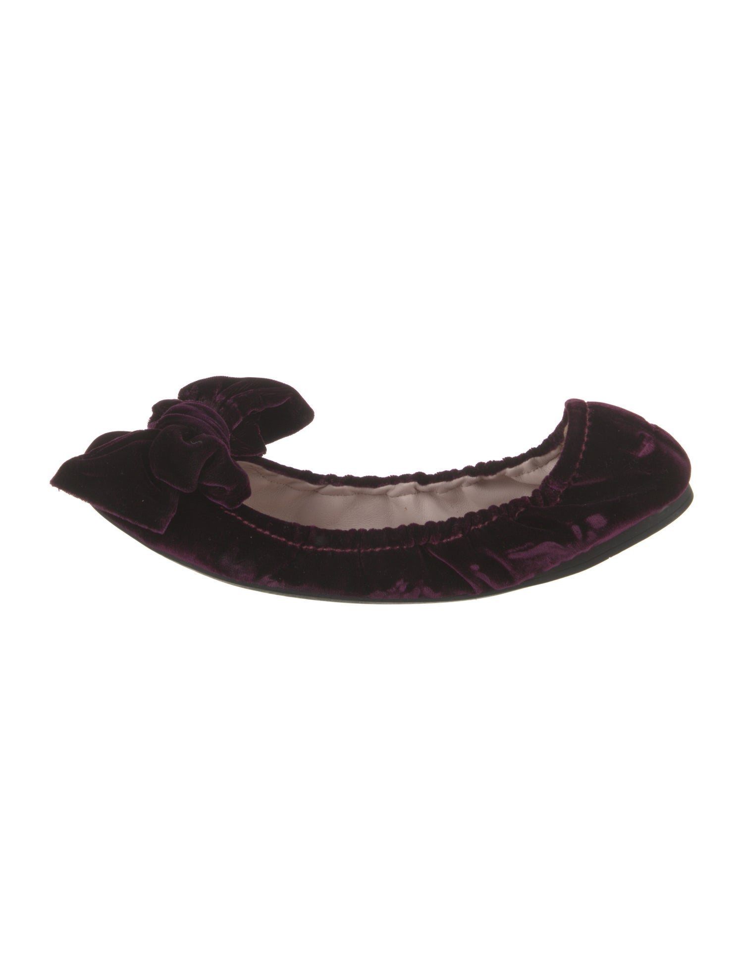 Miu Miu Velvet Printed Ballet Flats