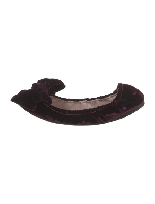 Miu Miu Velvet Printed Ballet Flats