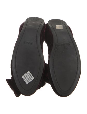 Miu Miu Velvet Printed Ballet Flats