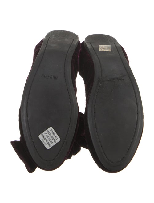 Miu Miu Velvet Printed Ballet Flats