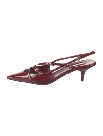 Miu Miu Patent Leather Slingback Pumps