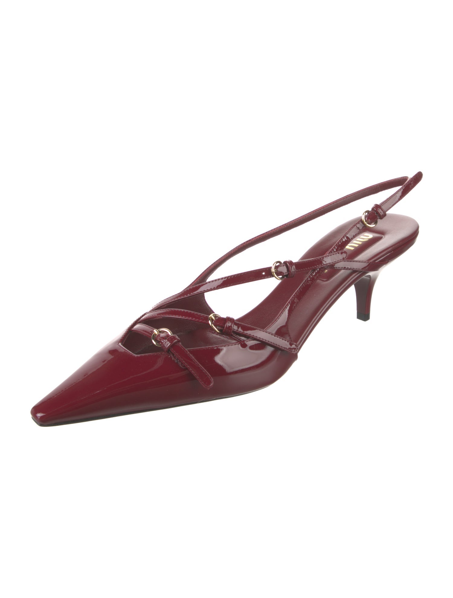 Miu Miu Patent Leather Slingback Pumps