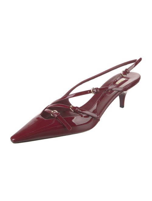 Miu Miu Patent Leather Slingback Pumps