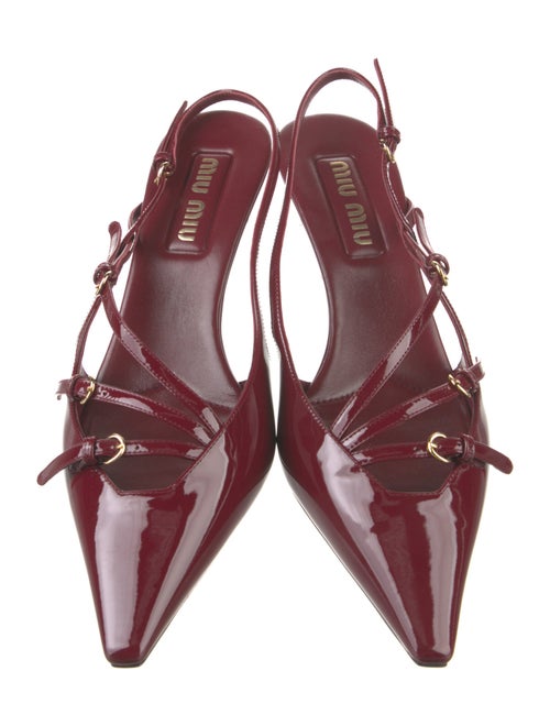 Miu Miu Patent Leather Slingback Pumps