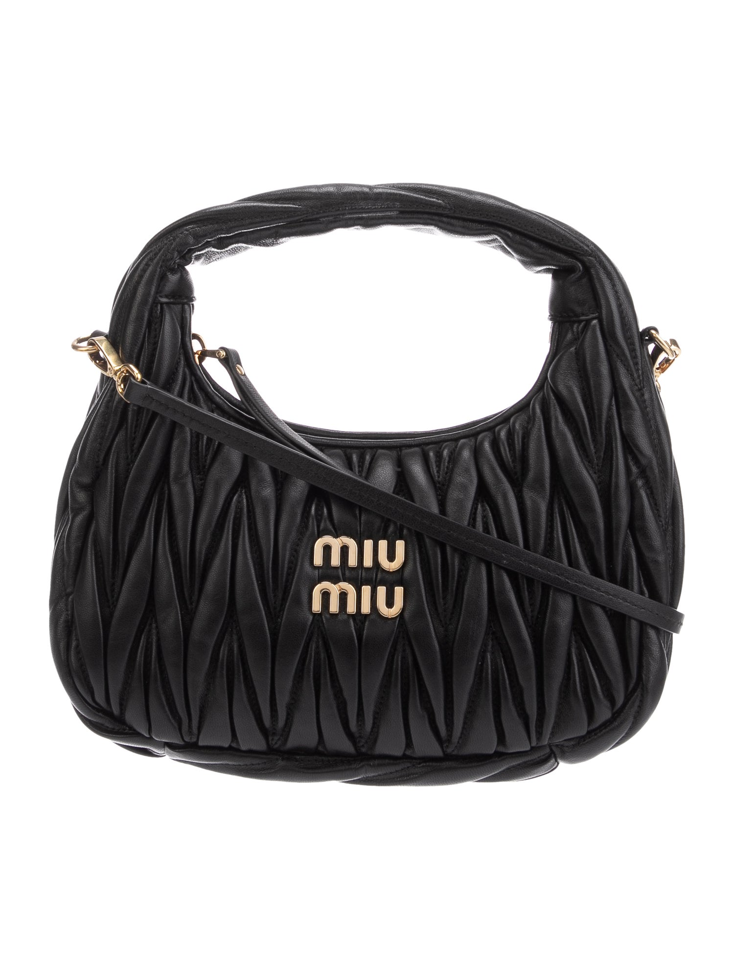 Miu Miu Calfskin Matelassé Wander w/ Strap Small