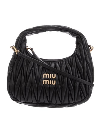 Miu Miu Calfskin Matelassé Wander w/ Strap Small