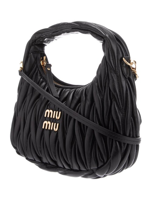 Miu Miu Calfskin Matelassé Wander w/ Strap Small